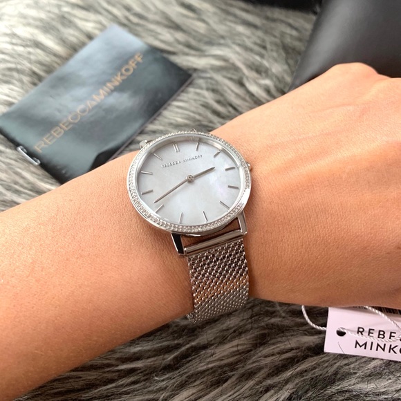 NWT Rebecca Minkoff silver tone bracelet watch - Picture 5 of 6